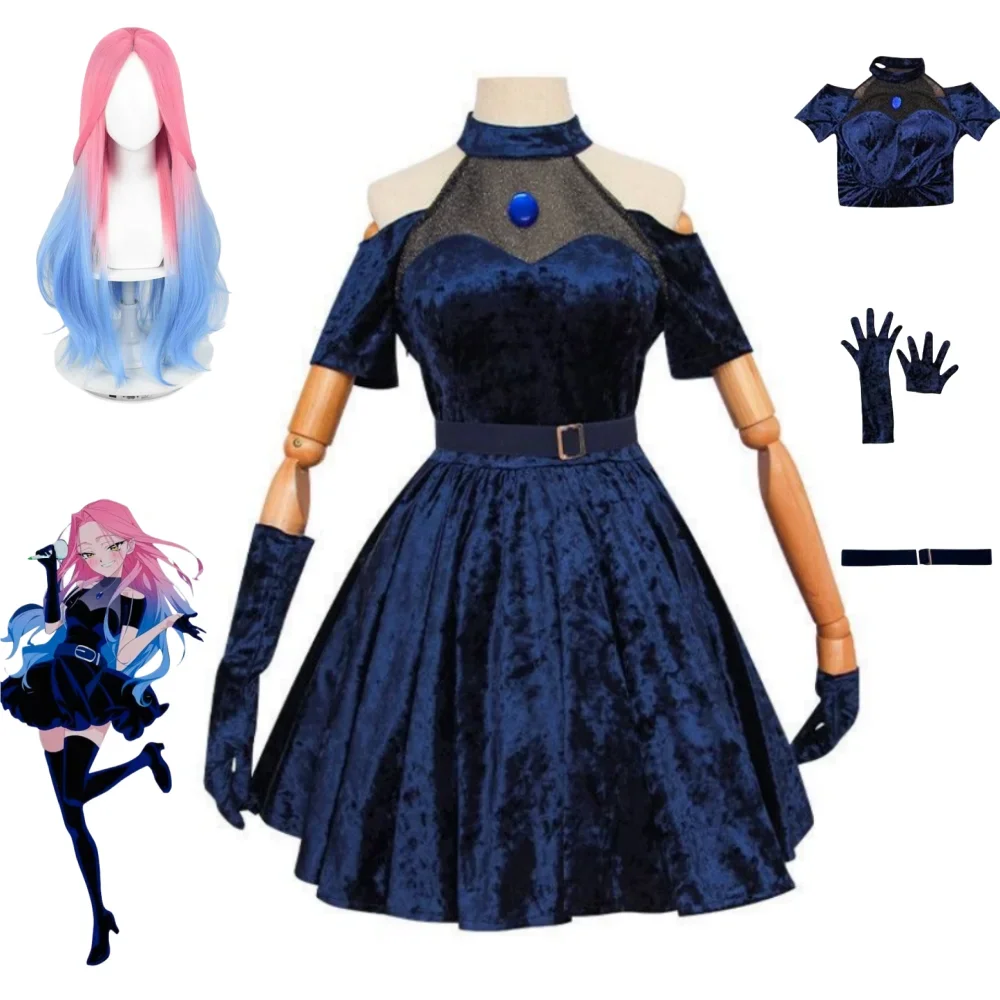 Anime Cosplay Blue Hair - Kostum Cosplay Mizi 2026 Kostum Cosplay
