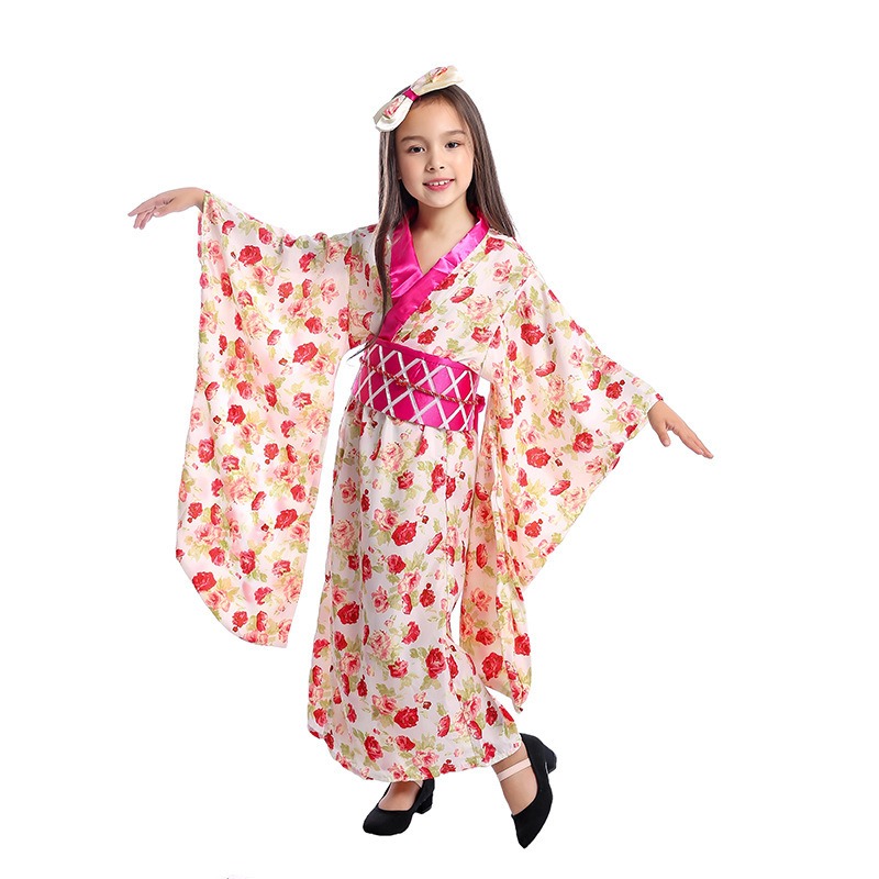 Asian Cosplay Anime - Setelan Kimono Jepang Anak Perempuan Kostum