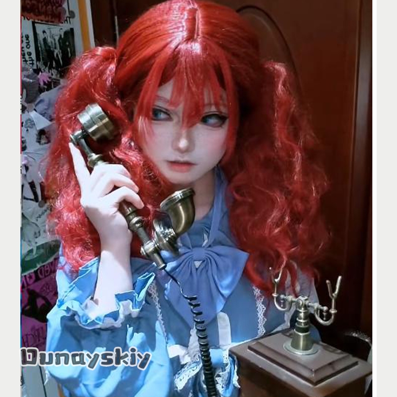 Anime Cosplay Blue Hair - Kostum Cosplay Game Hemera*/Poppy, Gaun Cosplay