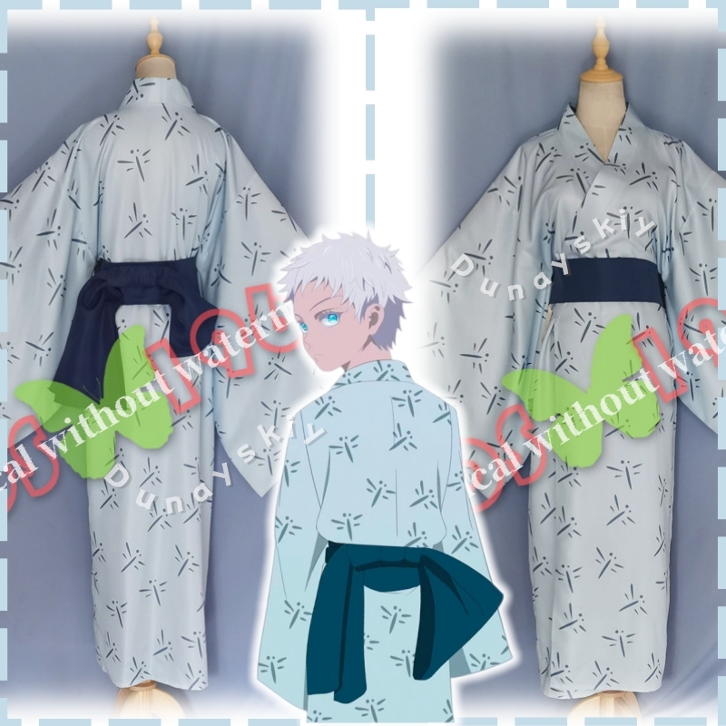 Cosplay Anime Jjk - JJK Fanmade Kimono Tradisional Jepang Muda