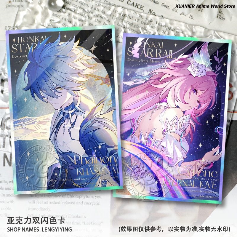 Anime Cosplay Outfit - Kartu Tanda Tangan Ornamen Flash Ganda