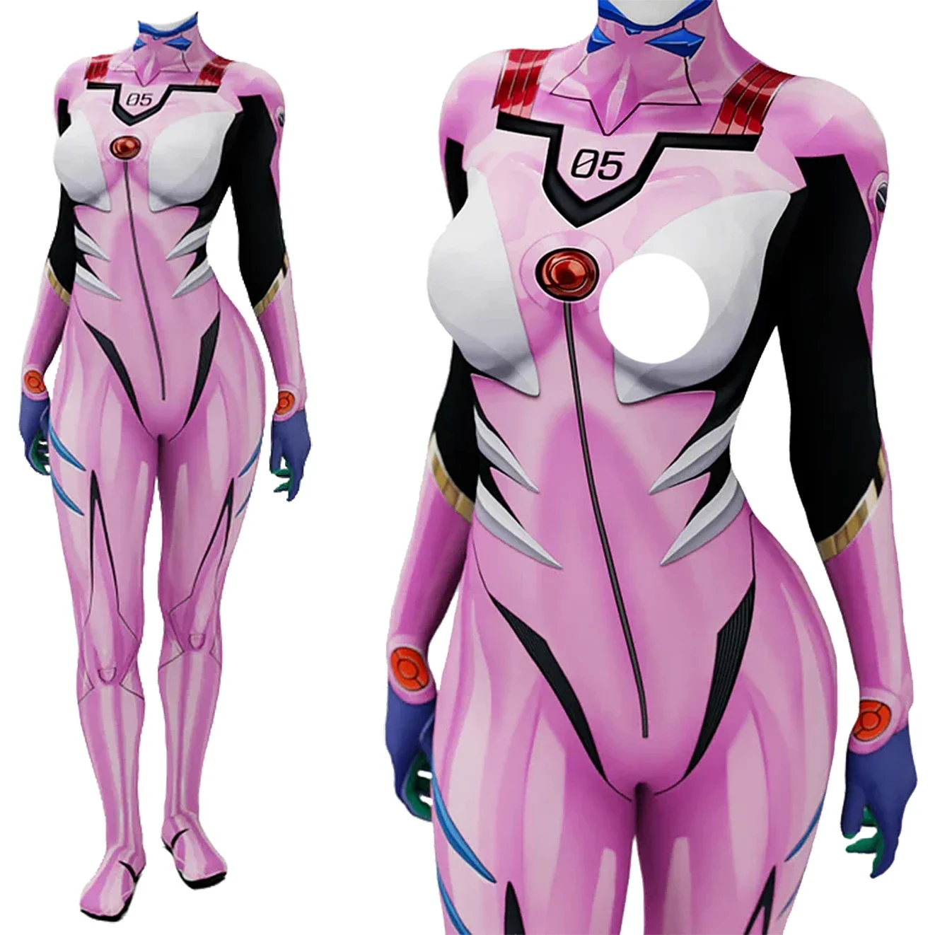 Anime Cosplay Jumpsuit - Kostum Cosplay Anime EVA 05 Makinami