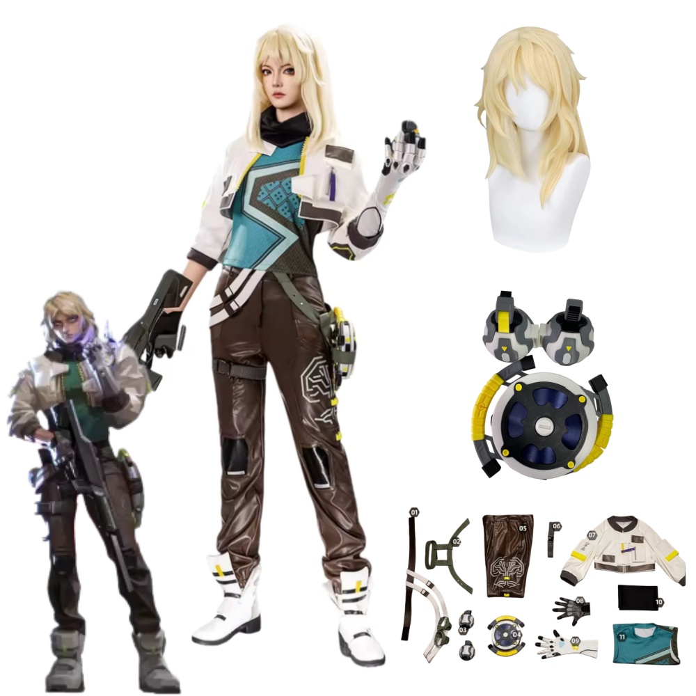 Anime Cosplay Outfit - Kostum Cosplay Deadlock VALORANT, Pakaian Kostum
