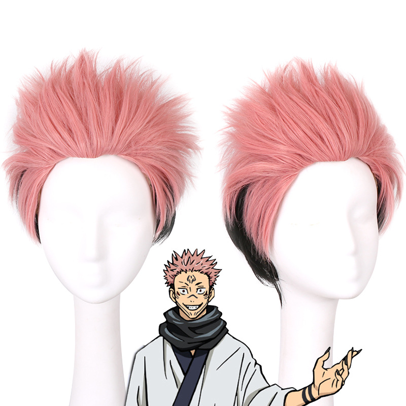 Anime Cosplay Easy - Wig Cosplay Sukuna Dua Wajah Jujitsu