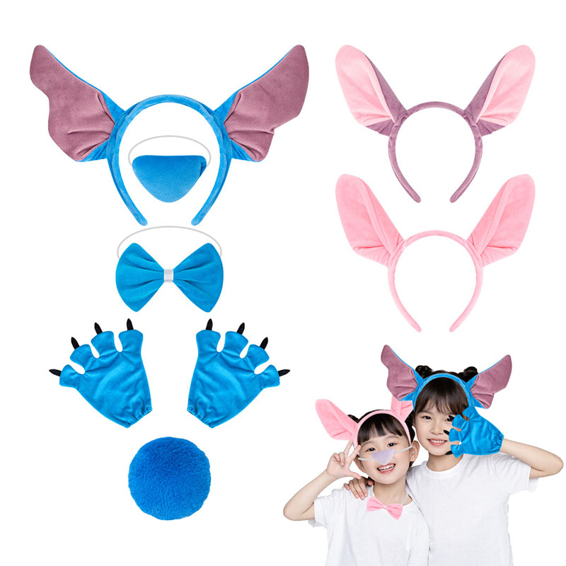 Anime Cosplay Blue Hair - Stitttches Ikat Kepala Malaikat Multifungsi Aksesori