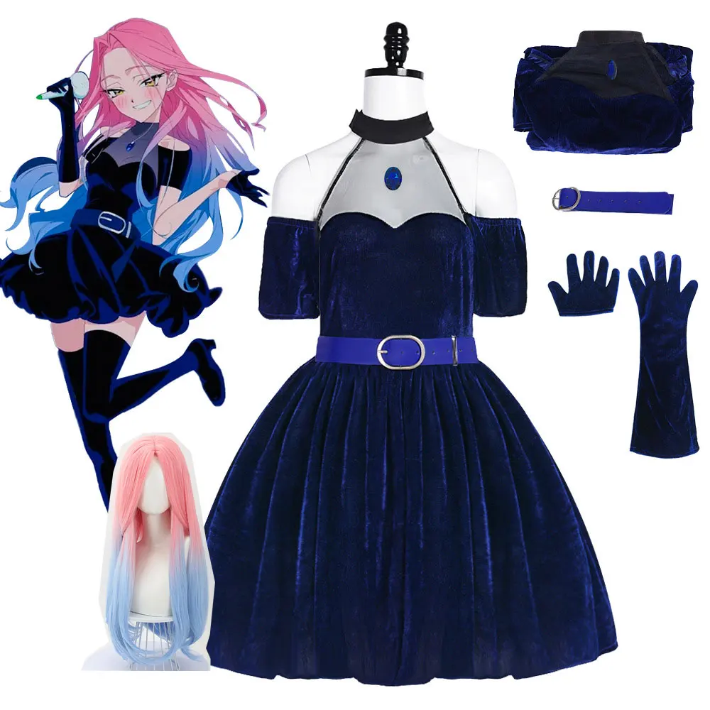 Anime Cosplay Blue Hair - Kostum Cosplay Anime Alien Stage Mizi