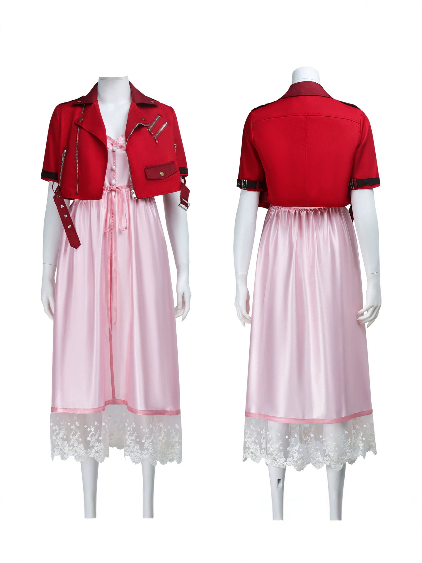 Live Action Anime Cosplay - Kostum cosplay Final Fantasy Aerith, kostum