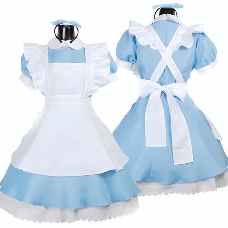 Asian Cosplay Anime - Kostum Cosplay Wanita Gaun Lolita Celemek