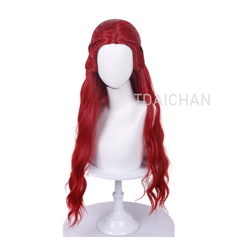 Wig Cosplay Keriting Merah Gay - Anime Cosplay Blue Hair ulasan dan harga
