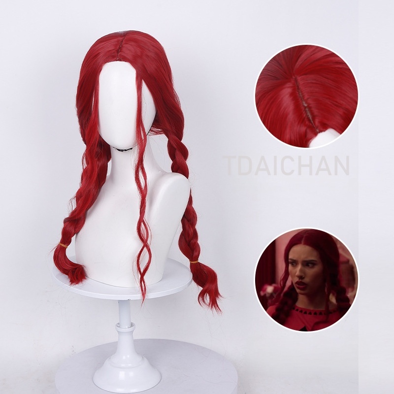 Wig Cosplay Keriting Merah Gay - Anime Cosplay Blue Hair ulasan dan harga