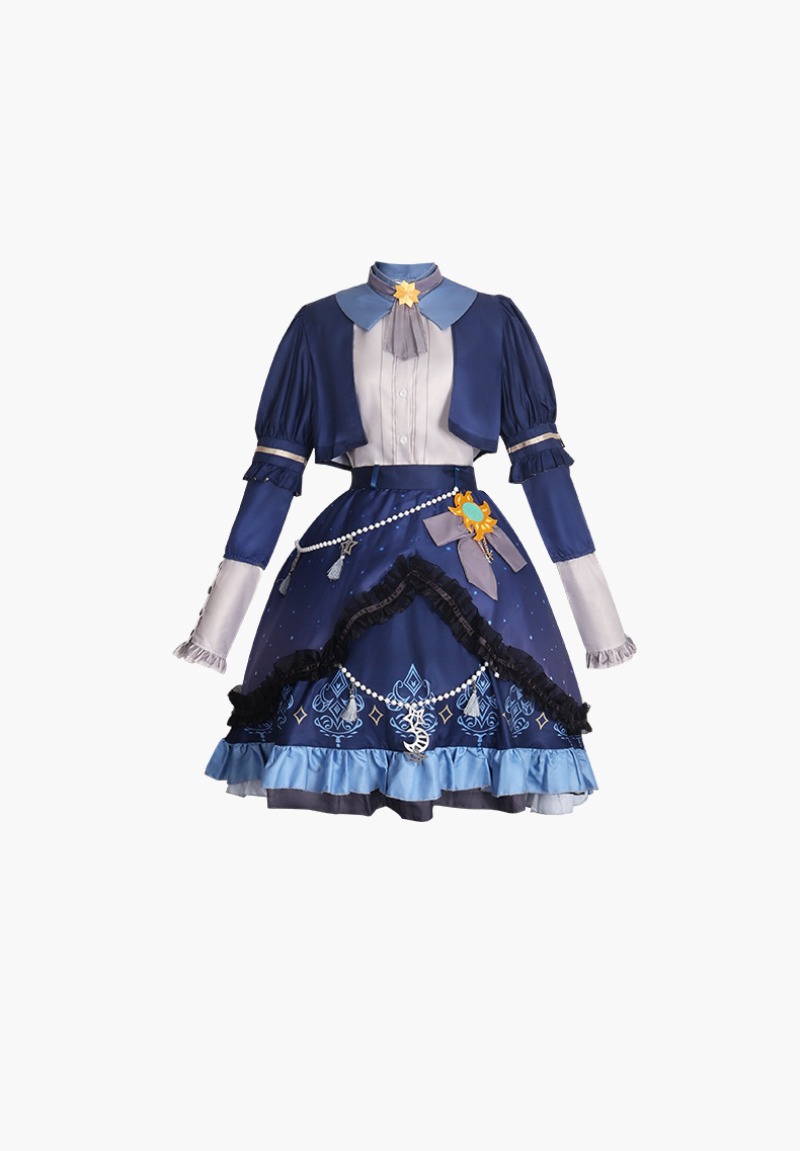 Gaun Warna-warni Bintang PJSK  - Anime Cosplay Female ulasan dan harga