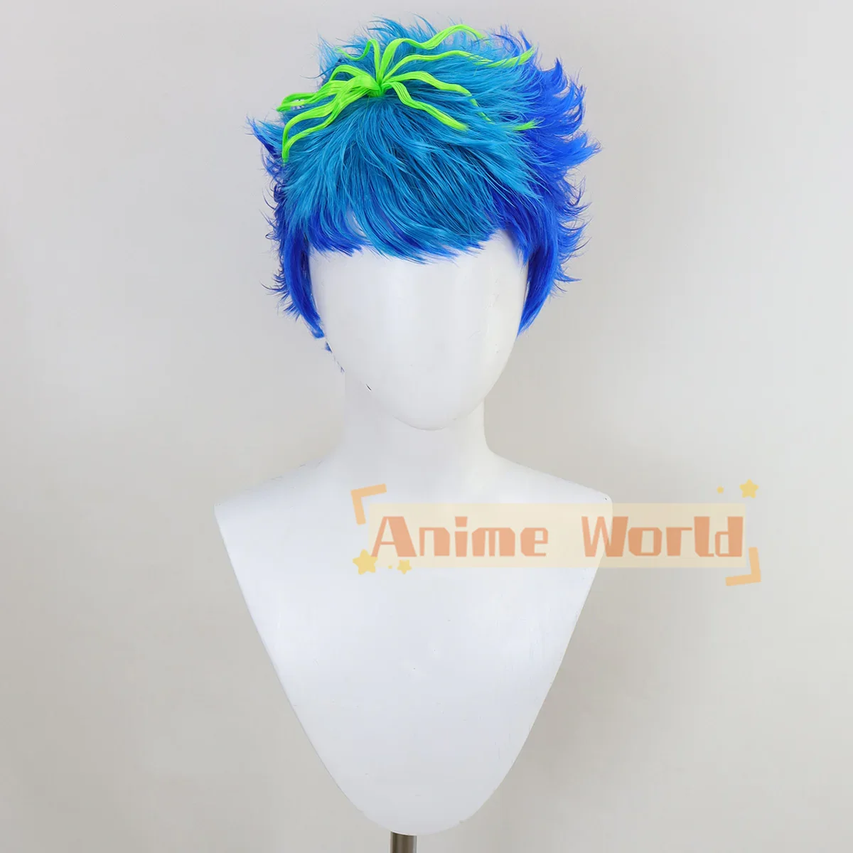Wig Cosplay Naomichi Kurumada  - Anime Cosplay Blue Hair ulasan dan harga