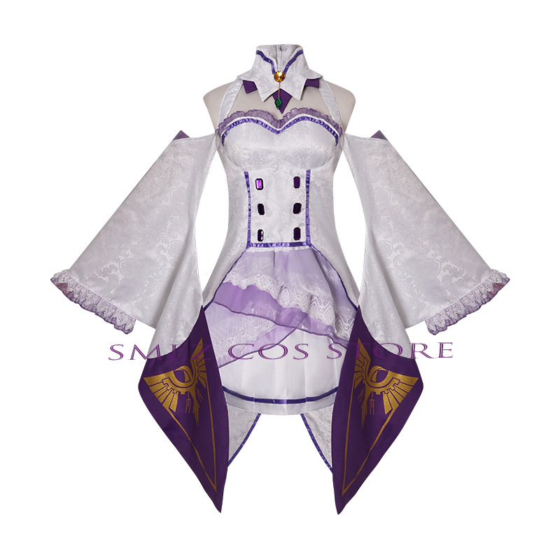 Kostum Cosplay Emilia Anime Re - Anime Cosplay Outfit ulasan dan harga