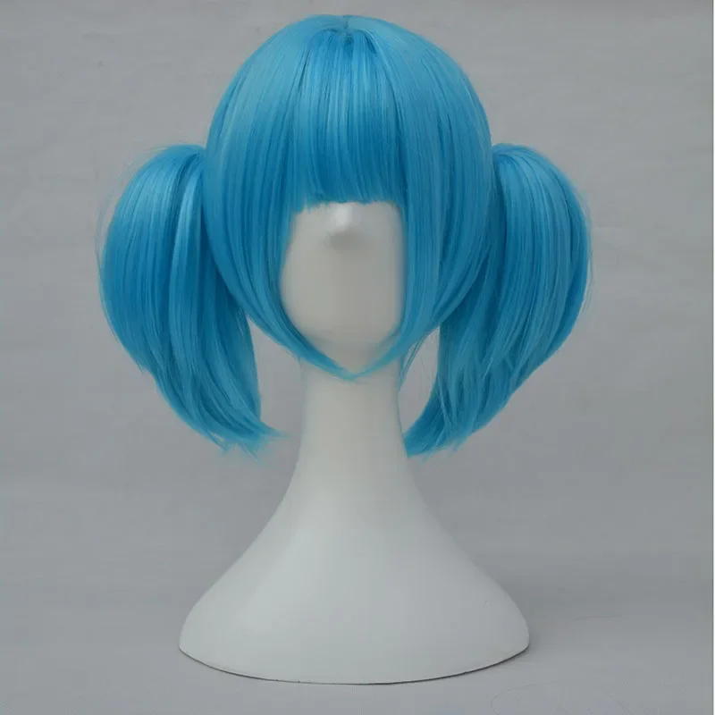 Wig Cosplay Sally Face Sallyfa - Anime Cosplay Blue Hair ulasan dan harga