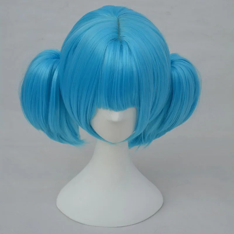 Wig Cosplay Sally Face Sallyfa - Anime Cosplay Blue Hair ulasan dan harga