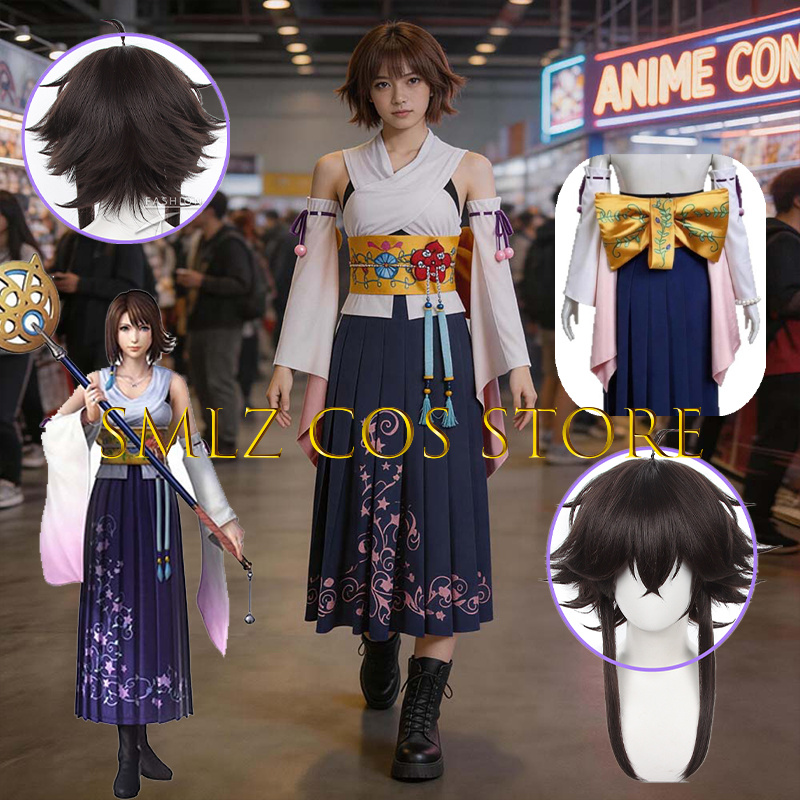 Smlz FFX Yuna Cosplay Anime FF - Anime Cosplay Outfit ulasan dan harga