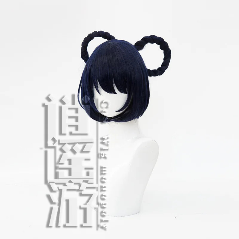 Qq34Xiangling Cos 30CM Rambut  - Anime Cosplay Blue Hair ulasan dan harga