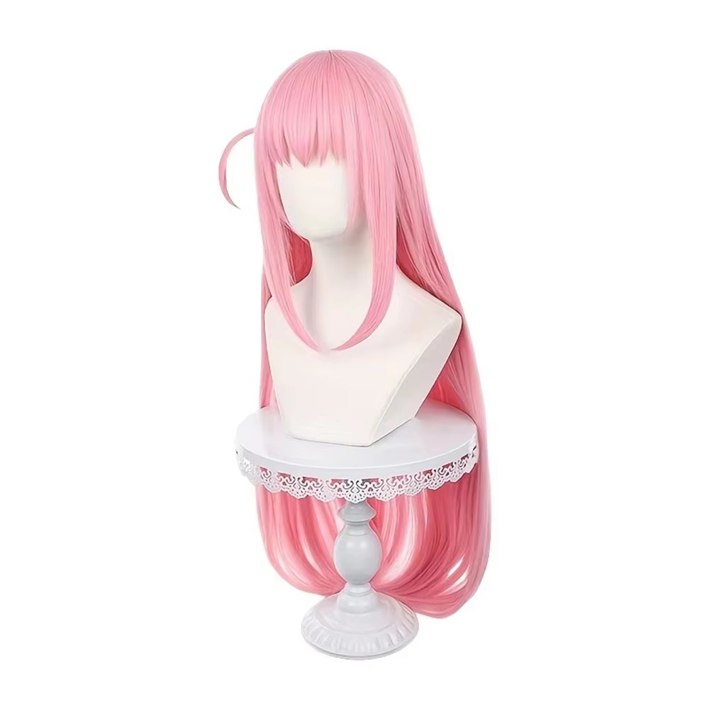 Wig merah muda lurus panjang d - Anime Cosplay Girl Easy ulasan dan harga