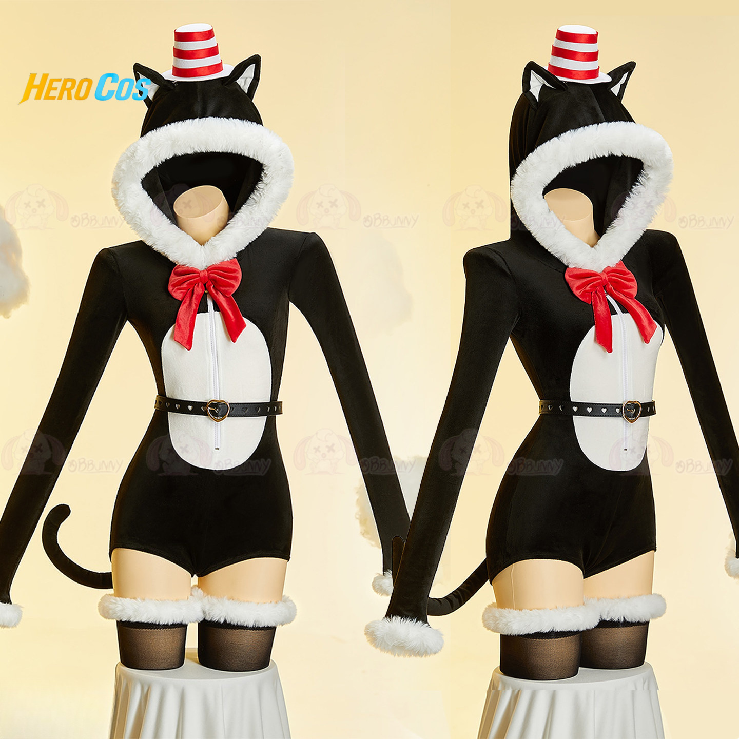 Kostum Cosplay Kucing Bertopi  - Anime Cosplay Jumpsuit ulasan dan harga