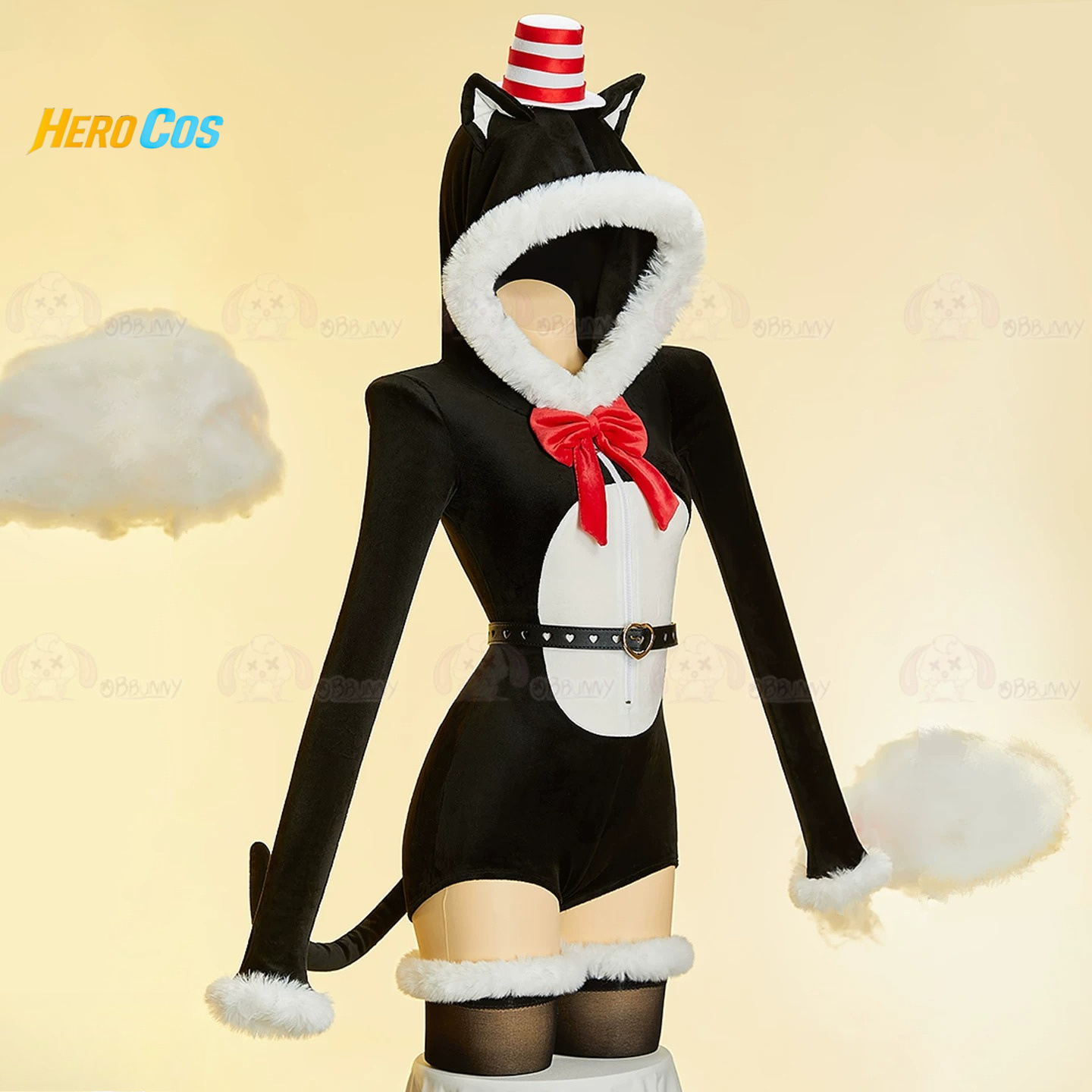 Kostum Cosplay Kucing Bertopi  - Anime Cosplay Jumpsuit ulasan dan harga