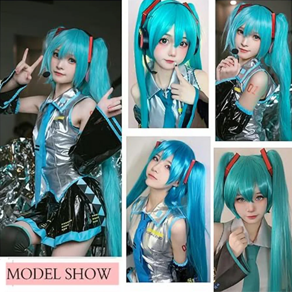 Wig Cosplay Miku 2026 Panjang  - Anime Cosplay Blue Hair ulasan dan harga