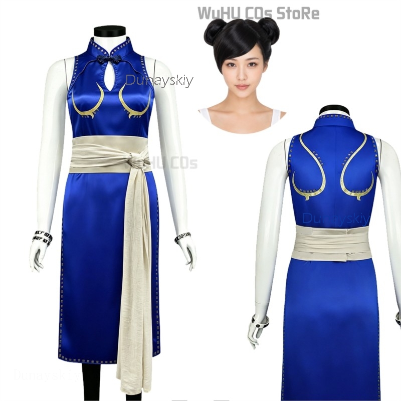 Set Kostum Cosplay Chun Li Dew - Live Action Anime Cosplay ulasan dan harga