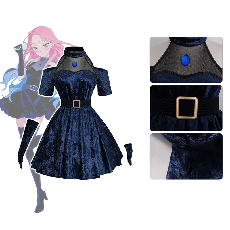 Wig Kostum Panggung Alien Anim - Anime Cosplay Blue Hair ulasan dan harga