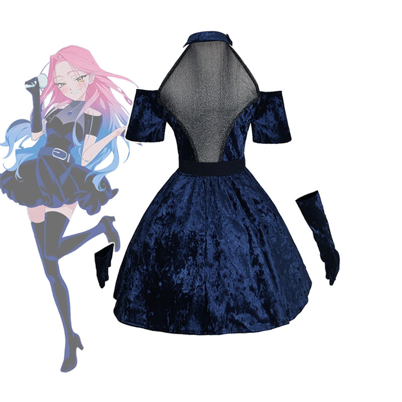 Wig Kostum Panggung Alien Anim - Anime Cosplay Blue Hair ulasan dan harga
