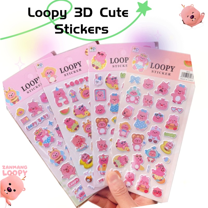 Stiker Busa 3D Lucu Loopy Anim - Anime Cosplay And Costumes ulasan dan harga