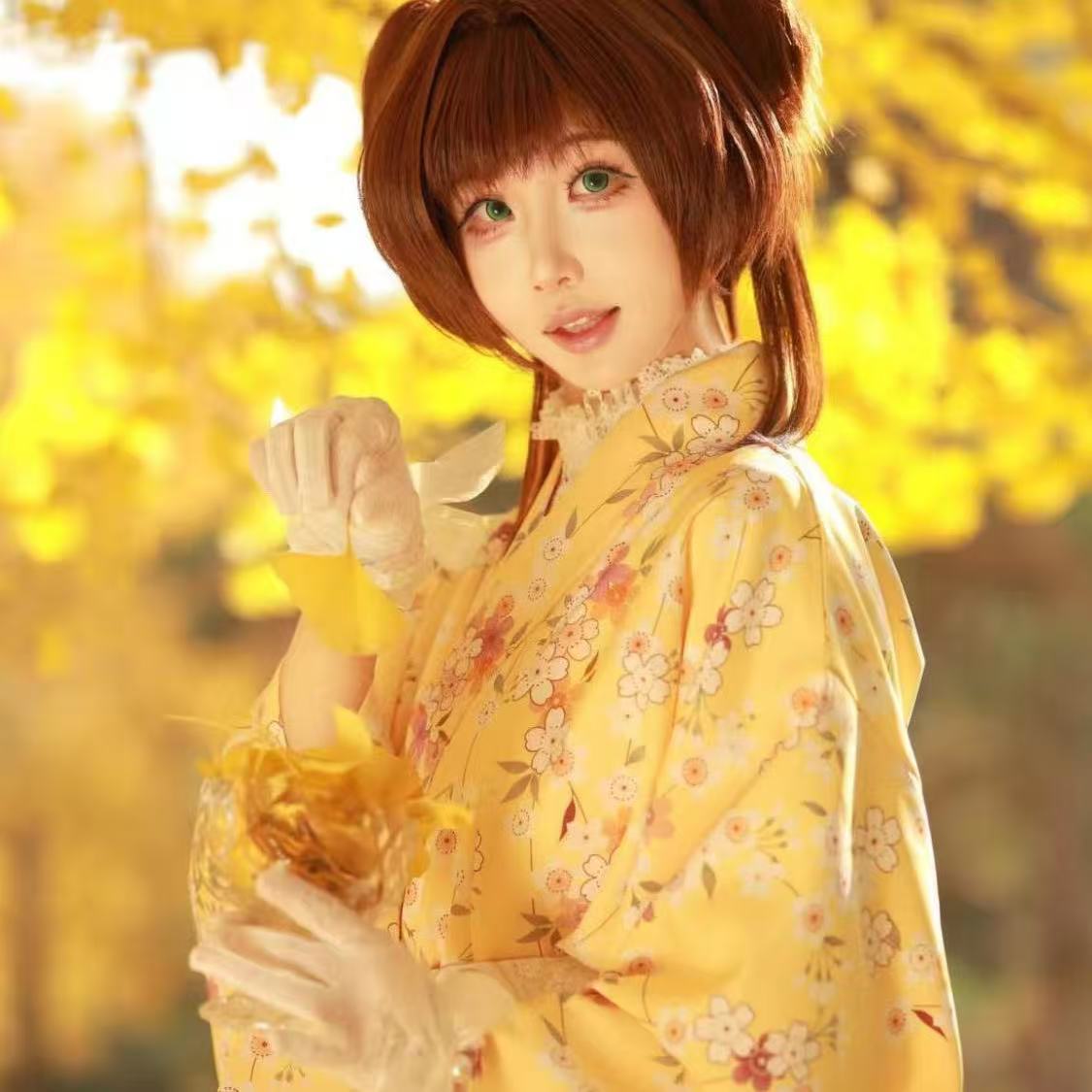 Kimono Kuning Lucu untuk Anak  - Asian Cosplay Anime ulasan dan harga